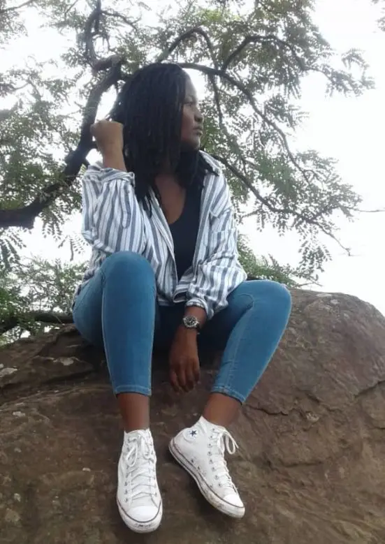 Tandzile Zwane in Lidwala Lodge gardens 27, January, 2018