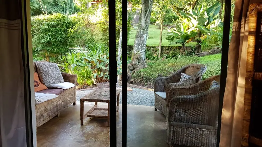 Lidwala Lodge;s private chalet veranda.